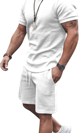 2 Piece Outfits For Men Shorts Set Casual Athletic Suit Sweatsuits Sportswear Casual Tracksuit